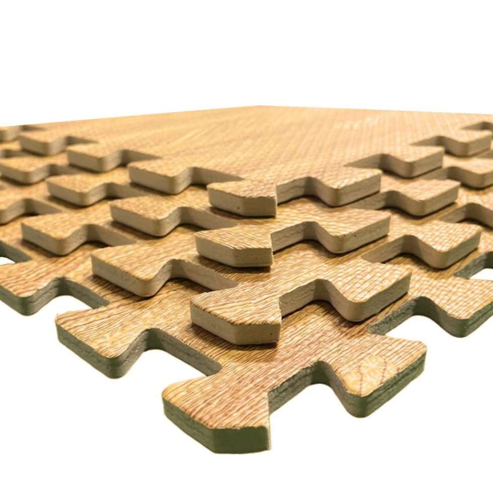 Tatami Puzzle 1cm 60x60cm - Pack 4 uds - Detalle Pieza Imitación parquet