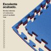 Tatami Puzzle 4cm 100x100cm - Superficie Antideslizante T, reversible Azul/Rojo | Laterales Rectos