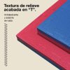 Tatami Puzzle 4cm 100x100cm - Superficie Antideslizante T, reversible Azul/Rojo | Textura Antideslizante
