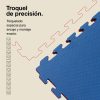 Tatami Puzzle 4cm 100x100cm - Superficie Antideslizante T, reversible Azul/Rojo | Troquel de Precisión