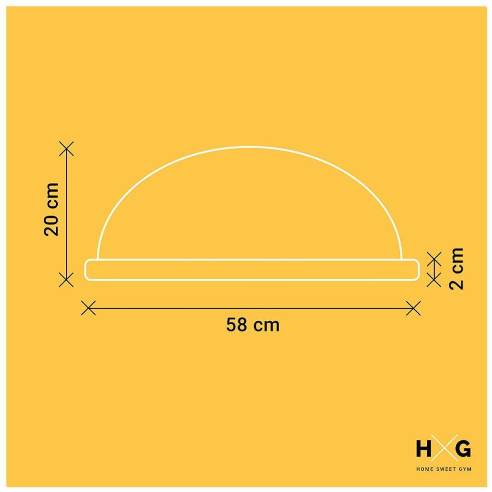Château gonflable 58cm + gonfleur | Station d'équilibre - Mesures de la hauteur