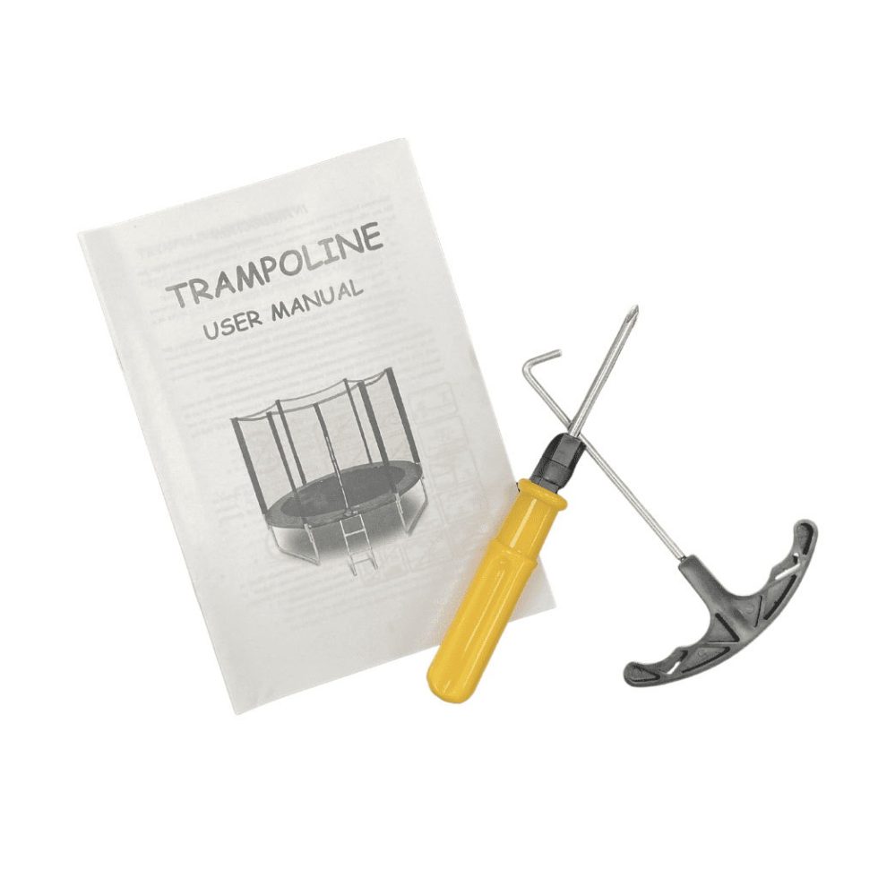 Cama Elástica con Red de Seguridad 244cm - Detalle instrucciones de montaje