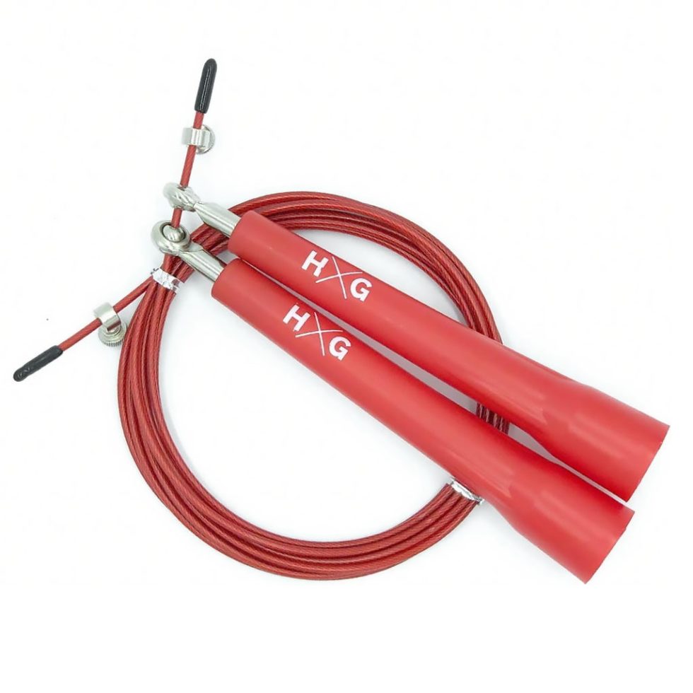 Corda de saltar em PVC - Cor vermelha