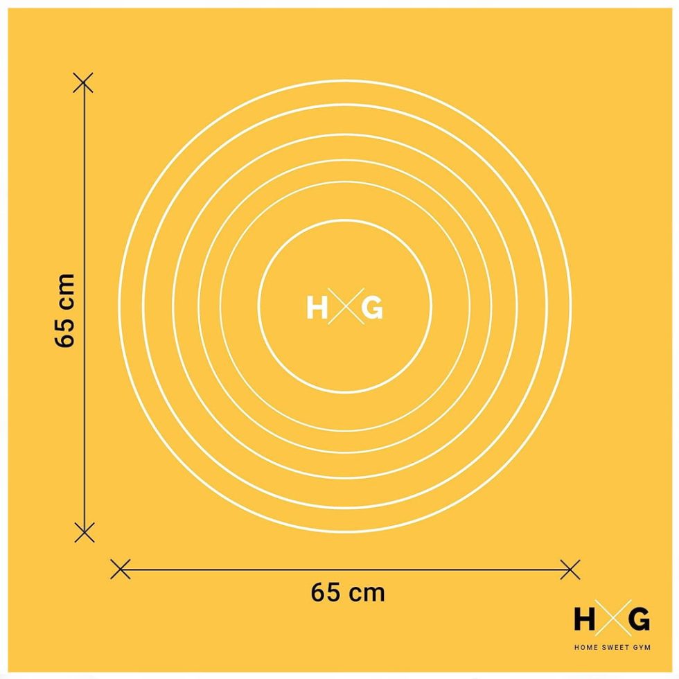 Fitball 65cm + gonfleur | Ballon de Pilates et Yoga - Mesures