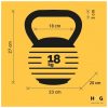 Kettlebell ajustável de 2,5kgs a 18kgs | Kettlebell - Dimensões