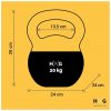 Kettlebell PVC 20kgs | kettlebell - Mesures