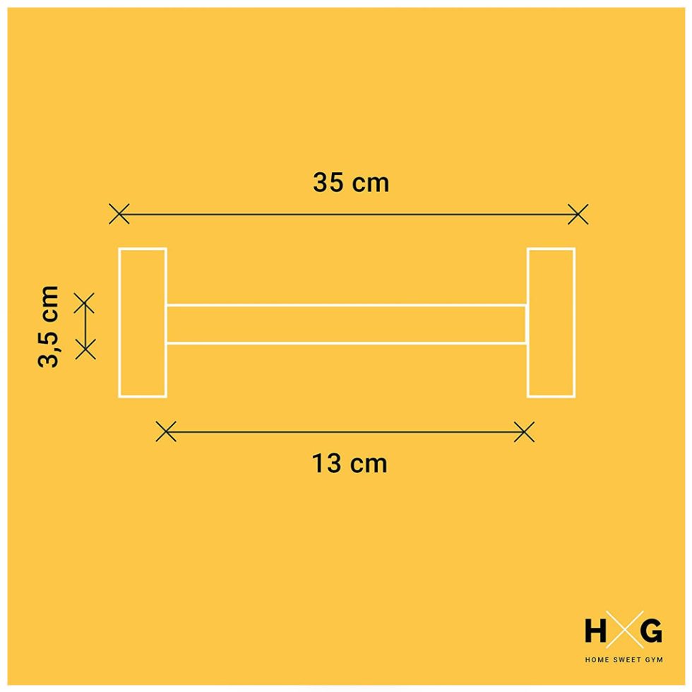 Mancuerna Hexagonal 20Kgs - 1ud - Medidas