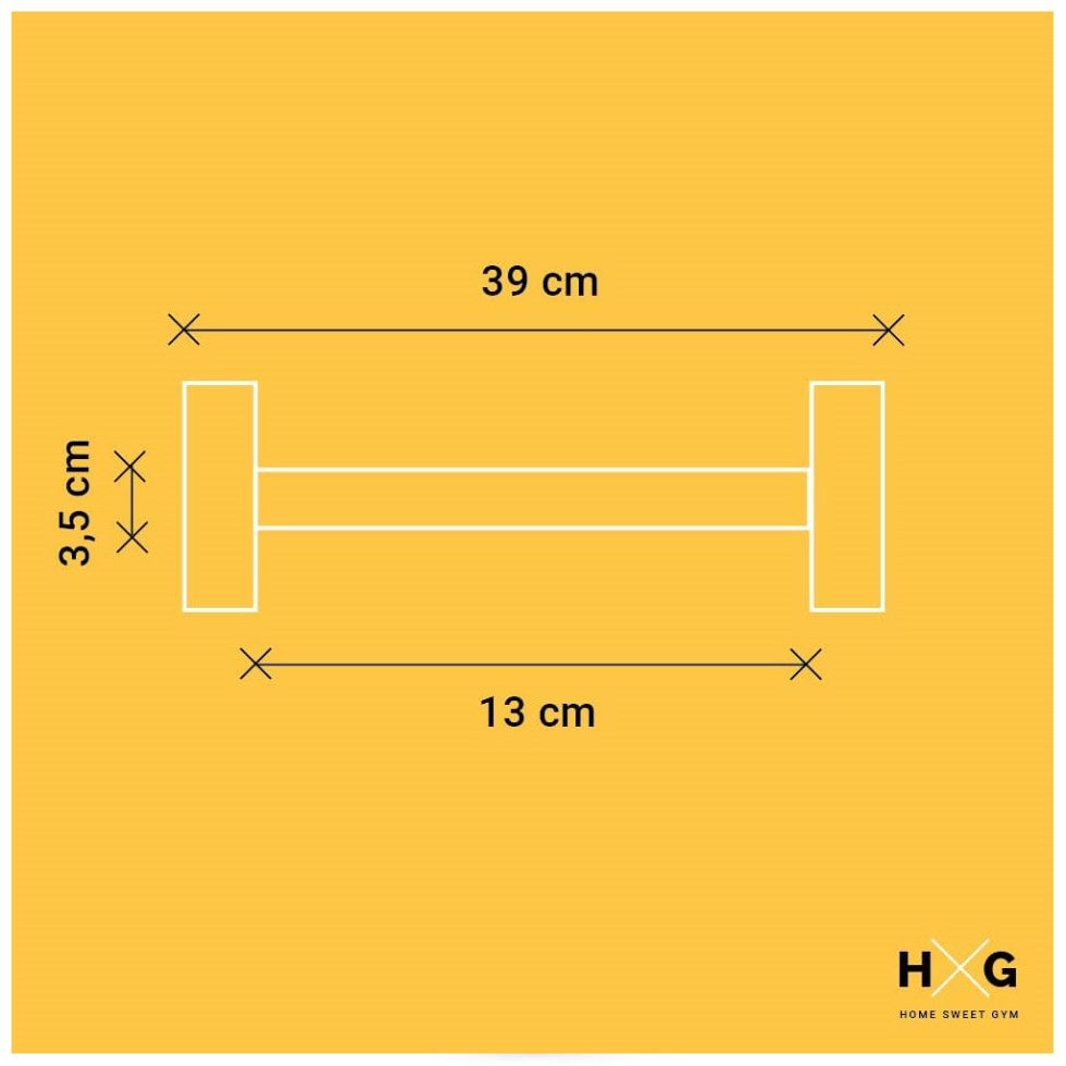 Mancuerna Hexagonal 25Kgs - 1ud - Medidas