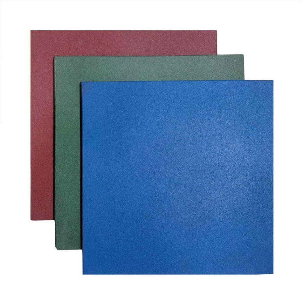 Dalle en caoutchouc 1,5cm 50x50cm Intérieur/Extérieur - Couleurs