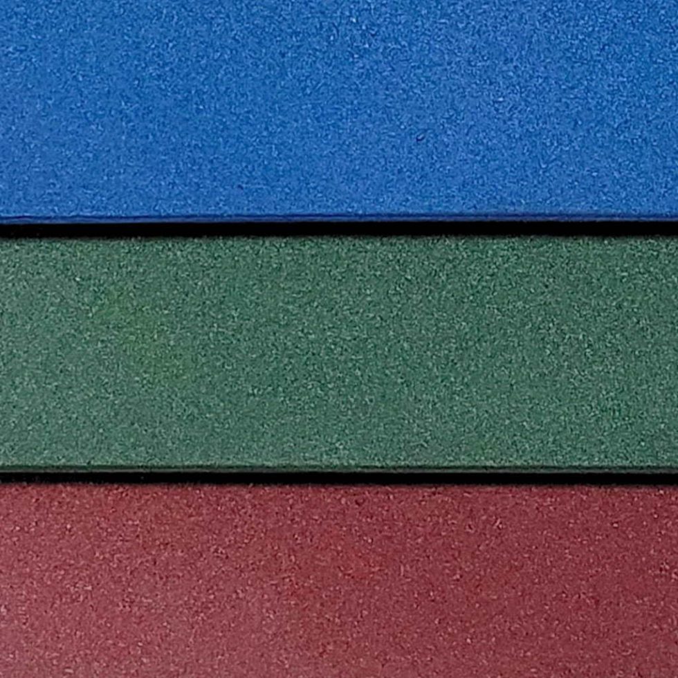 Dalles en caoutchouc 1,5cm 50x50cm Intérieur/Extérieur - Couleurs ensemble