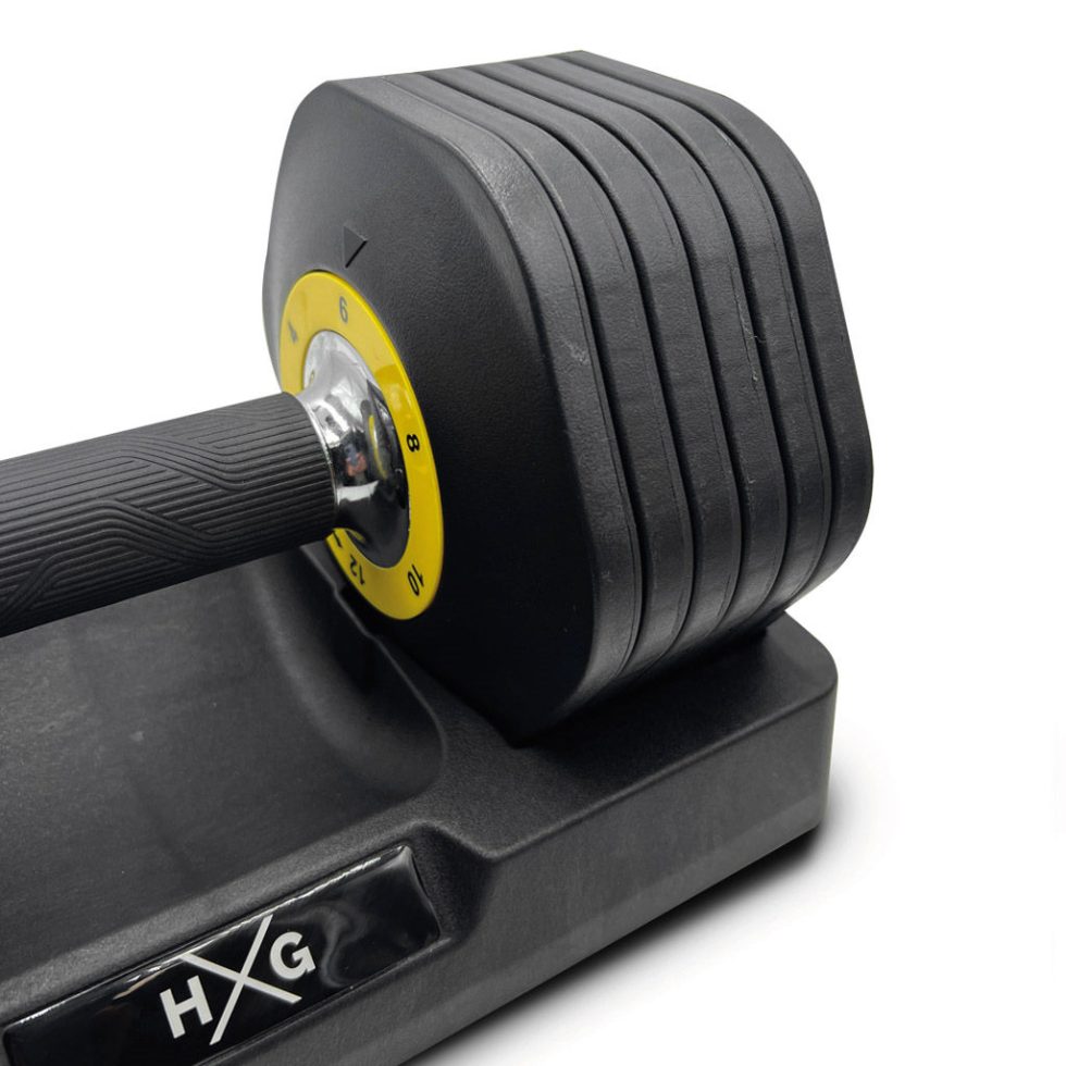 Haltère réglable de 2kgs à 12kgs - 1pc - Système de verrouillage détaillé