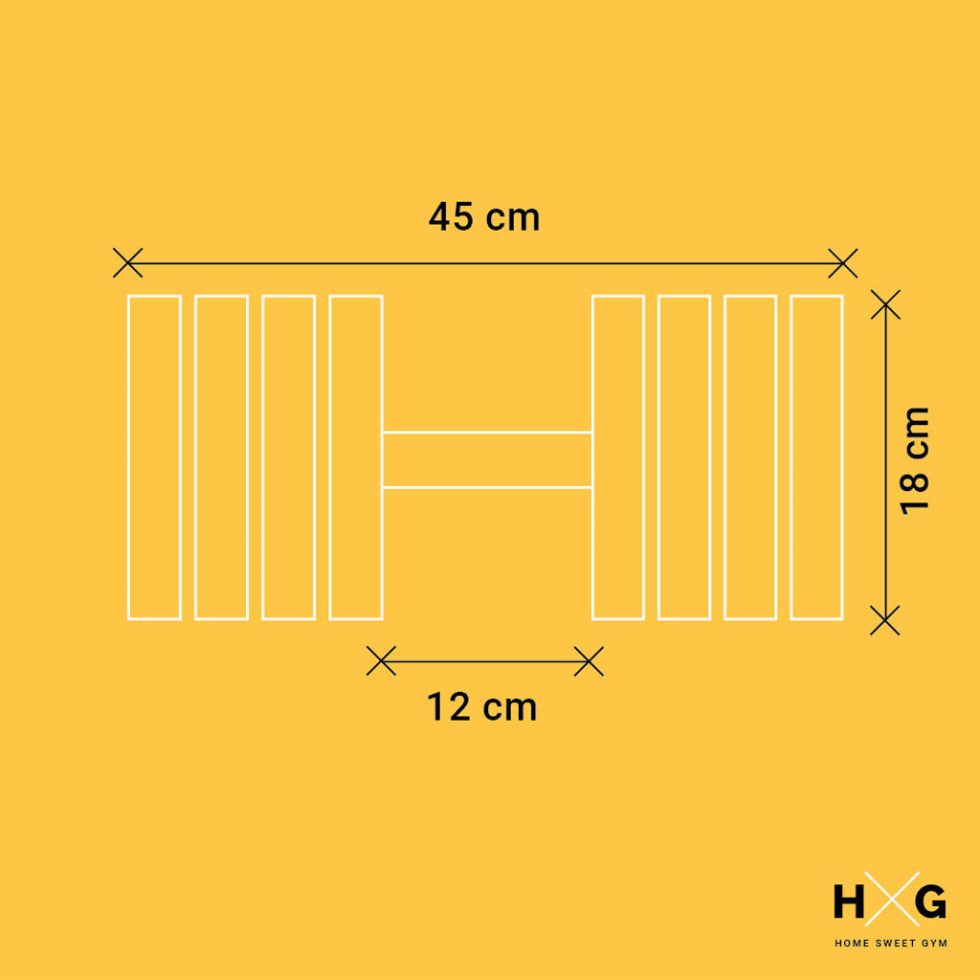 Halteres ajustáveis de 3kgs a 20kgs - 1pc | Tamanhos
