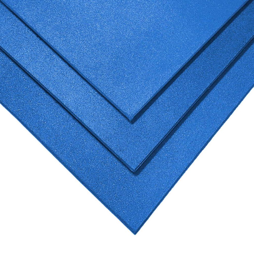 Dalle en caoutchouc 1,5cm 50x50cm Intérieur/Extérieur - Couleur Bleu