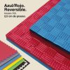Tatami Puzzle 2,5cm 100x100cm - Superficie Antideslizante F, reversible Azul/Rojo | Color Reversible