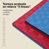 Tatami Puzzle 2,5cm 100x100cm - Superficie Antideslizante F, reversible Azul/Rojo | Textura Antideslizante
