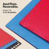 Tatami Puzzle 2cm 100x100cm - Superficie Antideslizante T, reversible Azul/Rojo | Color Reversible
