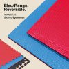 Tatami Puzzle 2cm 100x100cm - Surface antidérapante T, réversible Bleu/Rouge | Couleur Réversible