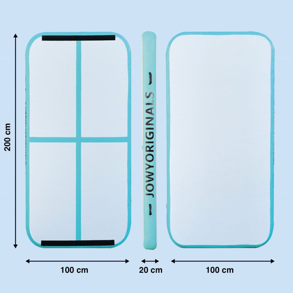 AirTrack 200x100x20cm Colchoneta Inflable, color Azul | Medidas