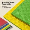 Tatami Puzzle 2,5cm 100x100cm - Superficie Antideslizante F, reversible Amarillo/Verde | Color Reversible