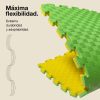 Tatami Puzzle 2,5cm 100x100cm - Superficie Antideslizante F, reversible Amarillo/Verde | Máxima Flexibilidad