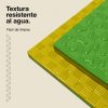Tatami Puzzle 2,5cm 100x100cm - Superficie Antideslizante F, reversible Amarillo/Verde | Resistencia al Agua