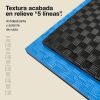 Tatami Puzzle 2,5cm 100x100cm - Superficie Antideslizante F, reversible Azul/Negro | Textura Antideslizante