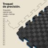 Tatami Puzzle 2,5cm 100x100cm - Superficie Antideslizante F, reversible Azul/Negro | Troquel de Precisión