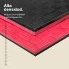 Tatami Puzzle 2,5cm 100x100cm - Superficie Antideslizante F, reversible Negro/Rojo | Alta Densidad