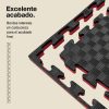 Tatami Puzzle 2,5cm 100x100cm Densidad Superior - Superficie Antideslizante F, reversible Negro/Rojo | Laterales Rectos