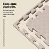 Tatami Puzzle 2cm 100x100cm - Superficie Antideslizante F, reversible Gris/Blanco | Laterales Rectos