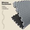 Tatami Puzzle 2cm 100x100cm - Superficie Antideslizante F, reversible Gris/Negro | Máxima Flexibilidad