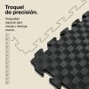Tatami Puzzle 2cm 100x100cm - Superficie Antideslizante F, reversible Gris/Negro | Troquel de Precisión