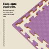 Tatami Puzzle 2cm 100x100cm - Superficie Antideslizante F, reversible Lila/Naranja | Laterales Rectos