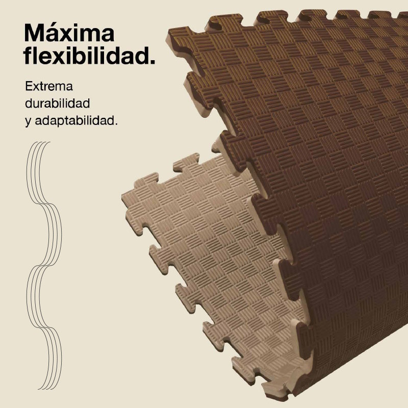 Tatami Puzzle 2cm 100x100cm - Anti-Slip Surface F, reversible