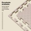 Tatami Puzzle 2cm 100x100cm - Superficie Antideslizante F, reversible Verde/Blanco | Laterales Rectos