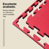 Tatami Puzzle 2cm 100x100cm - Superficie Antideslizante T, reversible Negro/Rojo | Laterales Rectos