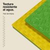 Tatami Puzzle 4cm 100x100cm - Superficie Antideslizante F, reversible Amarillo/Verde | Resistencia al Agua