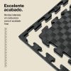 Tatami Puzzle 4cm 100x100cm - Superficie Antideslizante F, reversible Gris/Negro | Laterales Rectos
