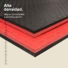 Tatami Puzzle 4cm 100x100cm - Anti-Slip Surface F, reversible Black/Red | High Density