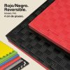 Tatami Puzzle 4cm 100x100cm - Non-slip surface F, reversible Black/Red | Reversible Color