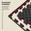 Tatami Puzzle 4cm 100x100cm - Anti-Slip Surface F, reversible Black/Red | Straight Sides