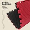 Tatami Puzzle 4cm 100x100cm - Anti-Slip Surface F, reversible Black/Red | Maximum Flexibility
