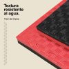 Tatami Puzzle 4cm 100x100cm - Anti-Slip Surface F, reversible Black/Red | Water Resistance