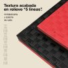 Tatami Puzzle 4cm 100x100cm - Anti-Slip Surface F, reversible Black/Red | Anti-Slip Texture