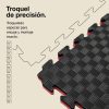 Tatami Puzzle 4cm 100x100cm - Anti-Slip Surface F, reversible Black/Red | Precision Die Cutting