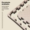 Tatami Puzzle 4cm 100x100cm - Superficie Antideslizante F, reversible Marrón/Beige | Laterales Rectos