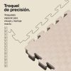 Tatami Puzzle 4cm 100x100cm - Superficie Antideslizante F, reversible Marrón/Beige | Troquel de Precisión