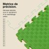 Tatami Puzzle 4cm 100x100cm - Surface antidérapante F, réversible Jaune/Vert | Découpe de précision