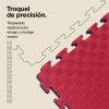 Tatami Puzzle 2cm 100x100cm - Superficie Antideslizante F, reversible Azul/Rojo | Troquel de Precisión
