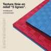 Tatami Puzzle 2,5cm 100x100cm - Superficie Antideslizante F, reversible Azul/Rojo | Textura Antideslizante